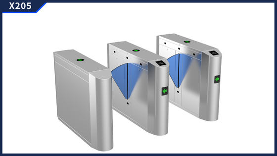 Acrilico blu SUS304 Stainless Security Flap Barrier Gate RFID IC ID CARD Sistema di controllo dell'accesso