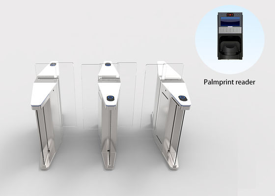 Porta servo scorrevole di controllo di accesso in marmo bianco con sfondo in vetro temperato 1500*300*980