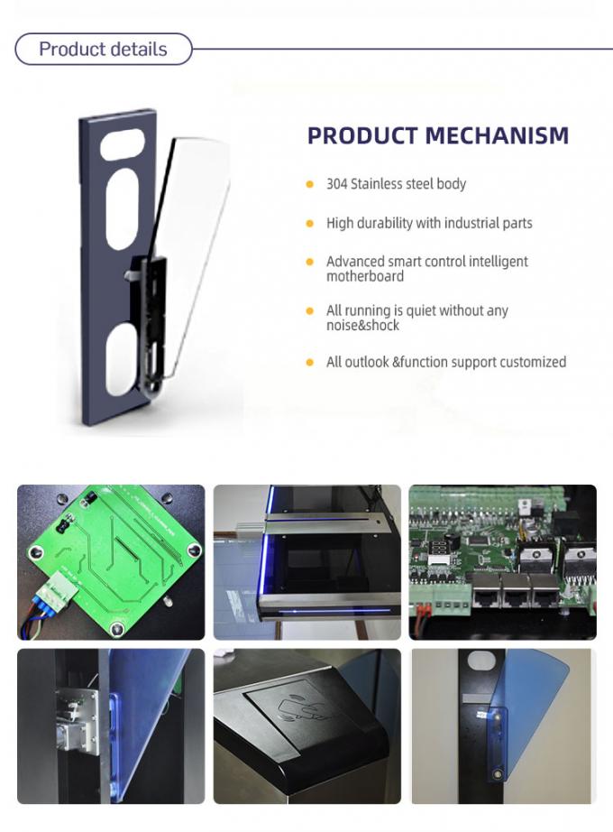 Controllo di accesso del lettore di schede della carta RFID dei sistemi di barriera dell'entrata di alta sicurezza IC 100-240V 1