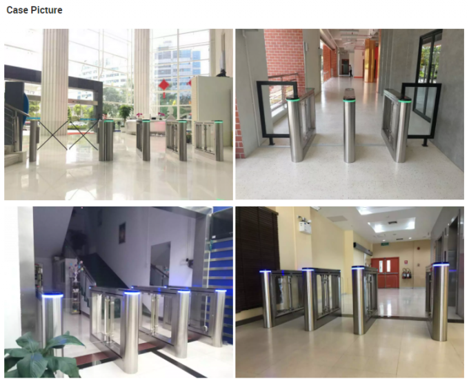 Portone del cancello girevole del controllo di accesso del portone RFID della barriera dell'oscillazione del contatto a secco per l'uscita dell'entrata 1