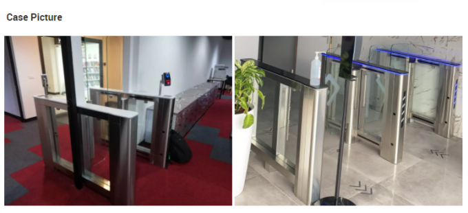 portone di vetro della barriera di sicurezza dell'ufficio della falda di altezza di 1.7m con corpo di marmo/di vetro 1