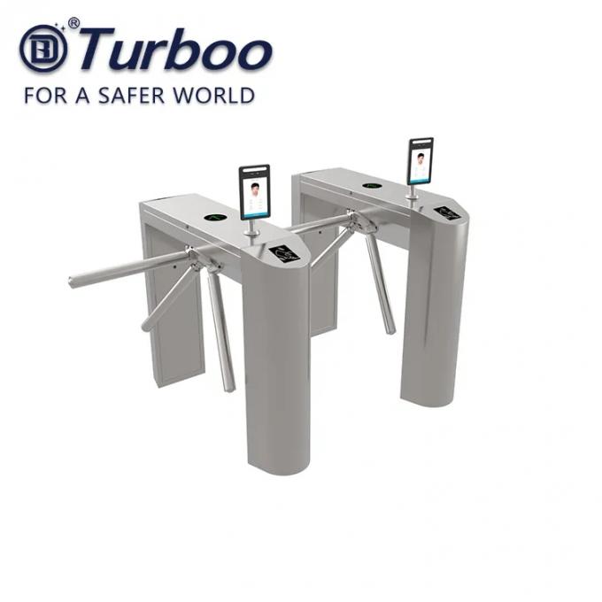 Inossidabile del cancello girevole 304 automatici del treppiede dei semi integrato con il lettore di schede di RFID 0