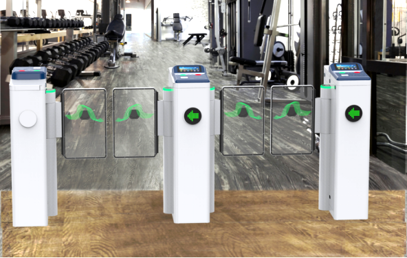 Display a LED Flap Swing Barrier Gate Speed Gate Turnstile con RFID / riconoscimento facciale 1