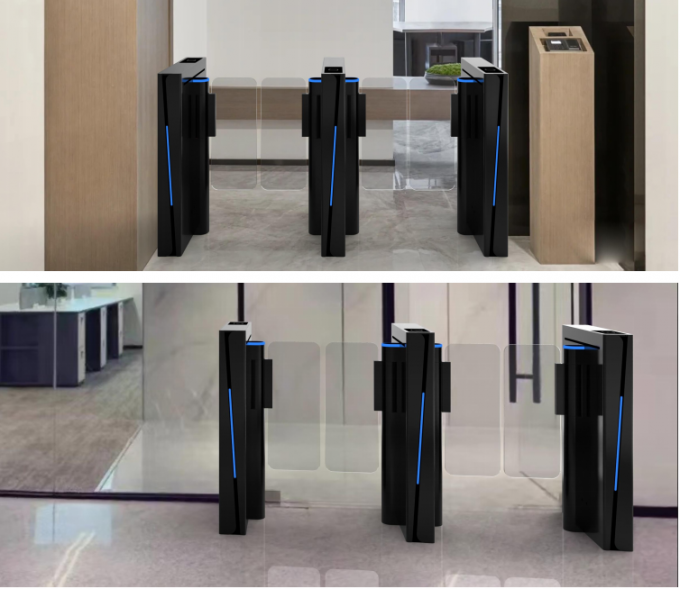 Porta di alta velocità in lega di alluminio Porte di alta sicurezza sistemi servomotore per uffici interni 1