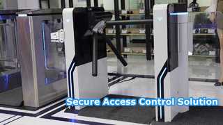 Visualizza demo del controllo di sicurezza con tessera magnetica per palestra, collettore RFID, tornello a treppiede EF1213 da 24 V