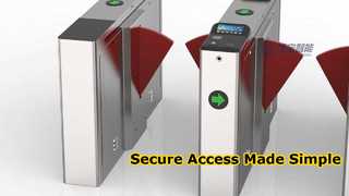 Visualizza la demo del controllo accessi completamente automatico dei cancelli di accesso di sicurezza con patta in acciaio inossidabile ottico J281